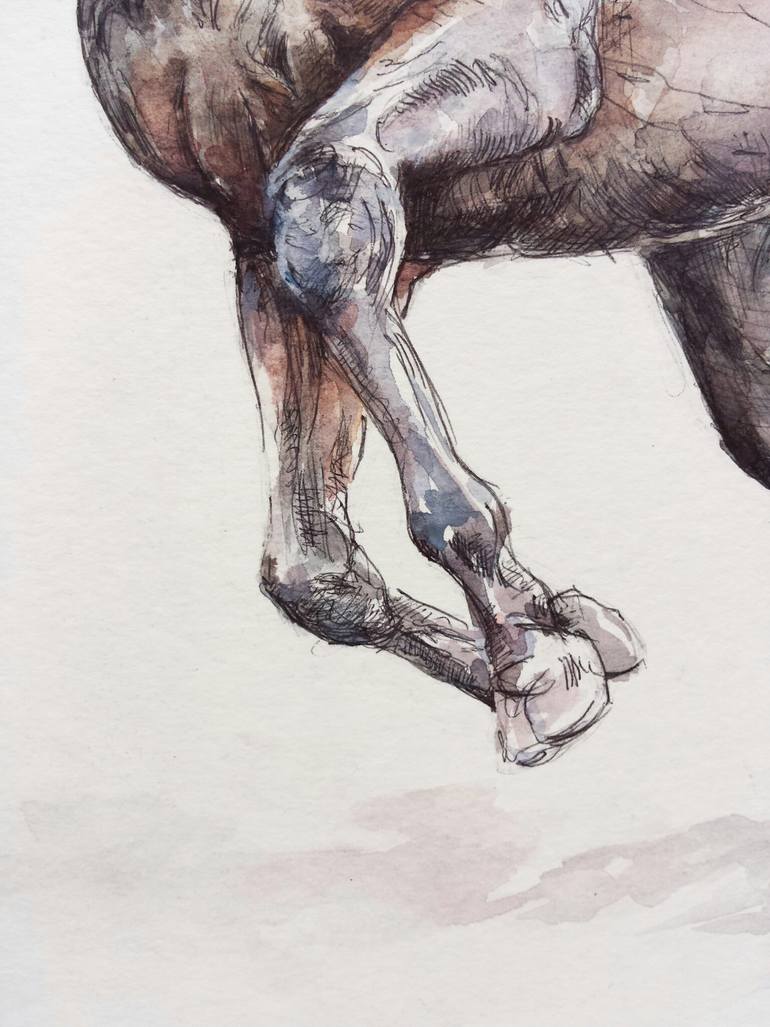 Original Expressionism Horse Drawing by Georgi Todorov