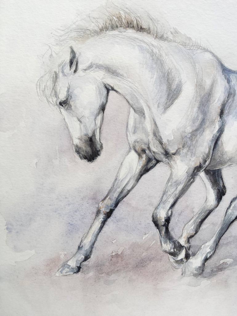 Original Expressionism Horse Drawing by Georgi Todorov