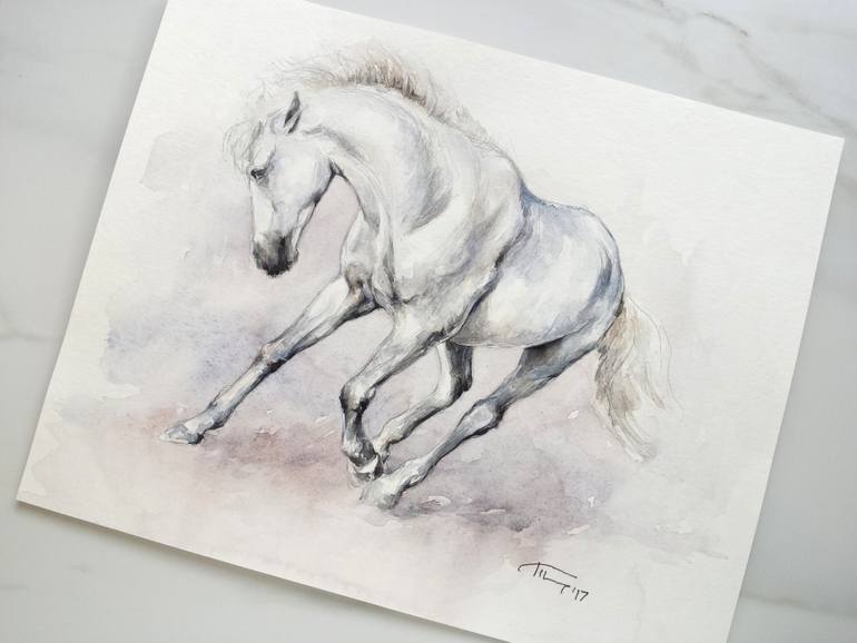 Original Expressionism Horse Drawing by Georgi Todorov