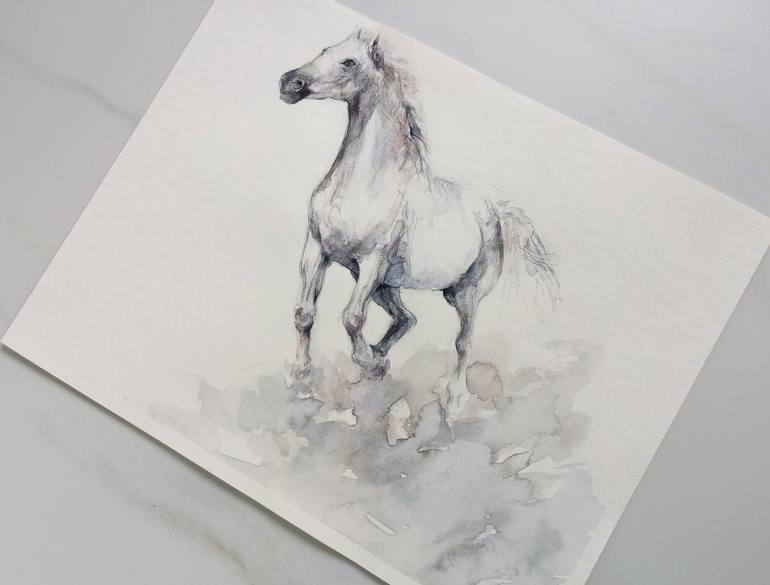 Original Expressionism Horse Drawing by Georgi Todorov