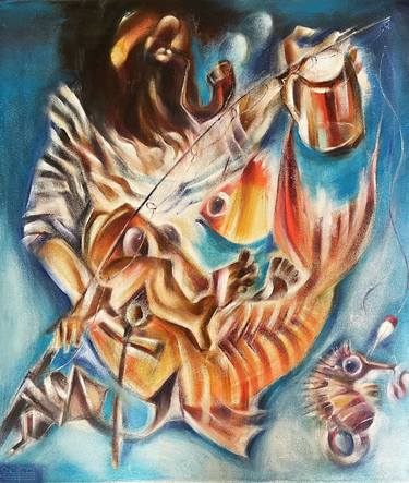 Print of Surrealism Fish Paintings by simakov vladimir