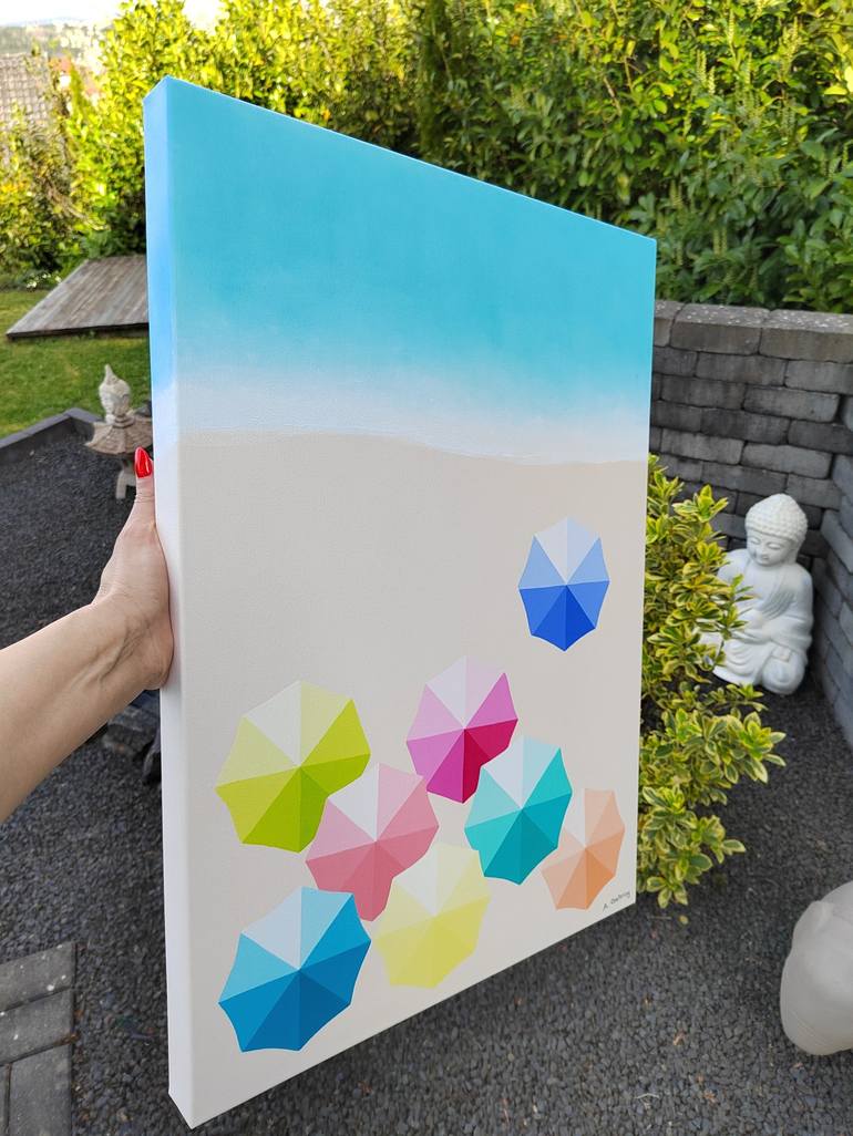 Original Beach Painting by Anastasia Gehring