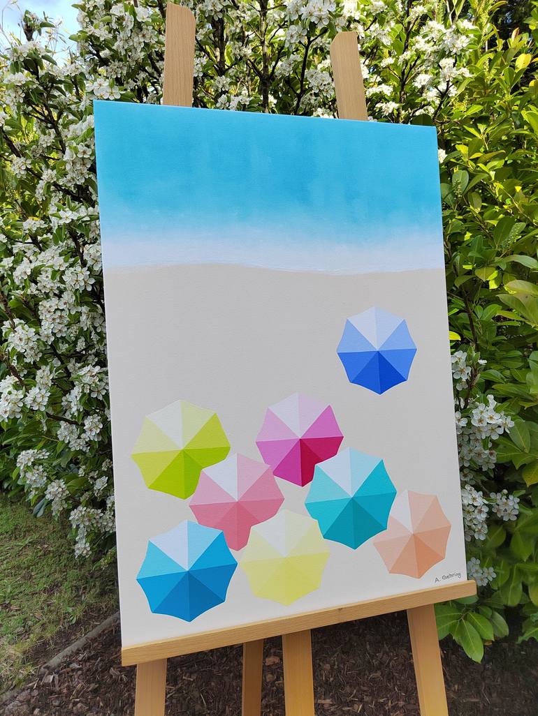 Original Beach Painting by Anastasia Gehring