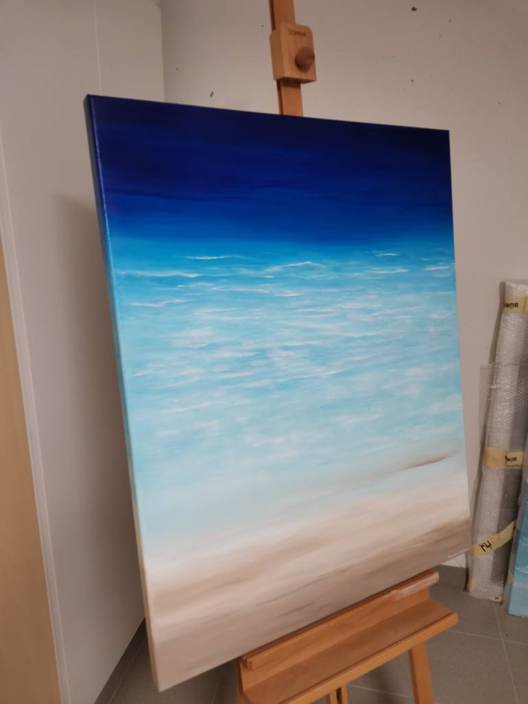 Original Abstract Beach Painting by Anastasia Gehring