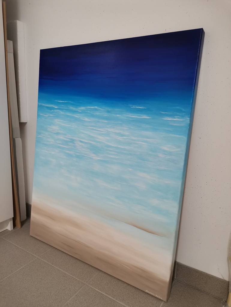 Original Abstract Beach Painting by Anastasia Gehring