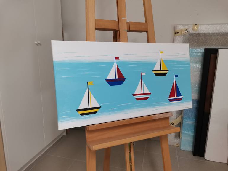 Original Boat Painting by Anastasia Gehring