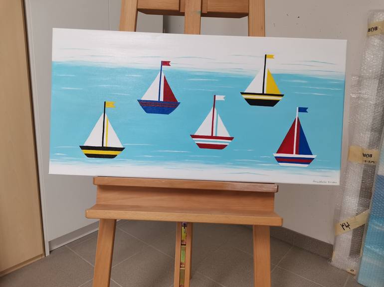 Original Boat Painting by Anastasia Gehring