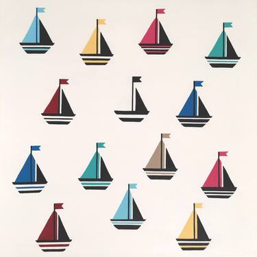 Print of Art Deco Boat Paintings by Anastasia Gehring