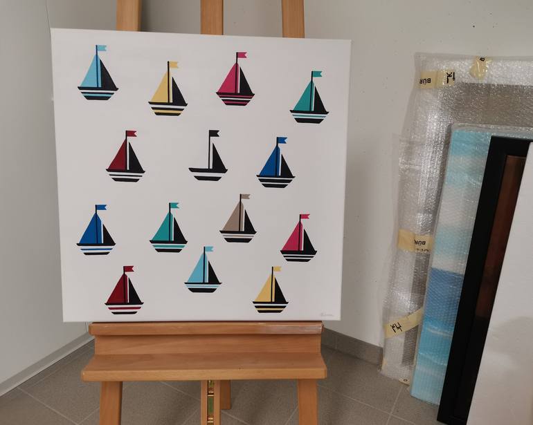 Original Boat Painting by Anastasia Gehring