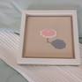 Venetian Rose in white wood frame / frame: 25 x 25 x 4,5 cm