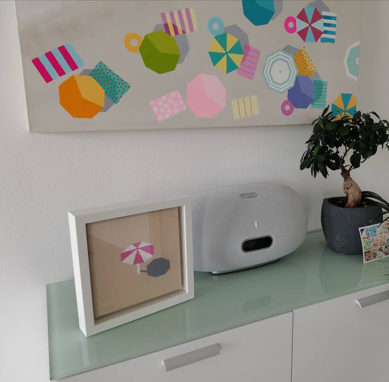 Original Art Deco Beach Painting by Anastasia Gehring