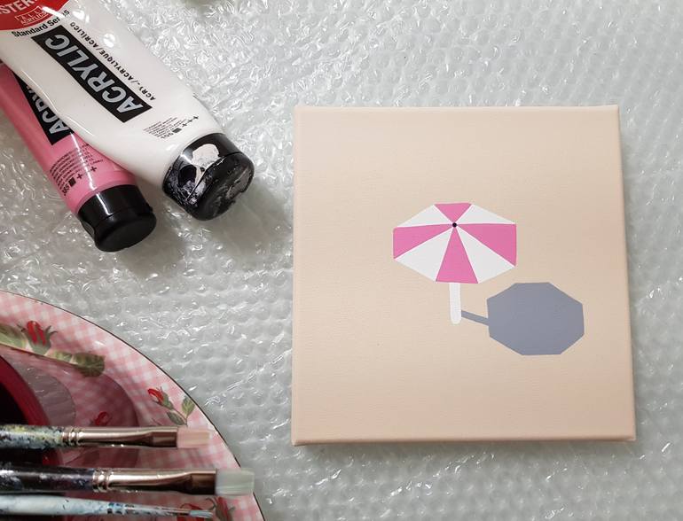 Original Art Deco Beach Painting by Anastasia Gehring