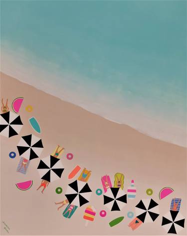 Print of Art Deco Beach Paintings by Anastasia Gehring