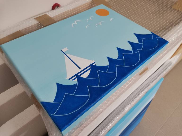 Original Sailboat Painting by Anastasia Gehring