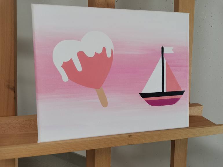 Original Sailboat Painting by Anastasia Gehring