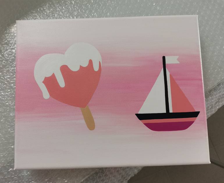 Original Boat Painting by Anastasia Gehring