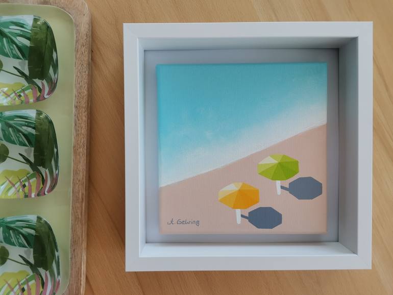 Original Art Deco Beach Painting by Anastasia Gehring