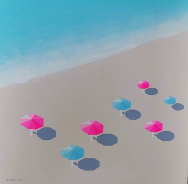 Print of Art Deco Beach Paintings by Anastasia Gehring