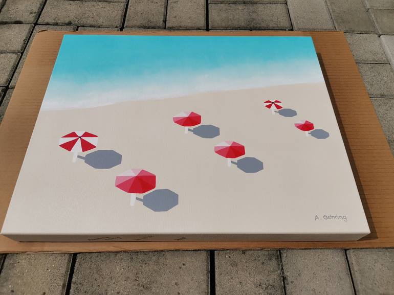 Original Beach Painting by Anastasia Gehring