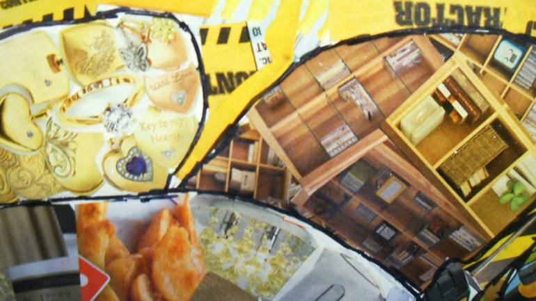 Original Conceptual Time Collage by Rebecca Oxley