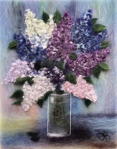 Wool Painting "Bouquet Of Lilacs" thumb