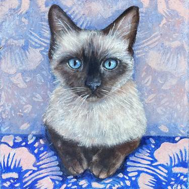 Original Contemporary Cats Painting by René Hein