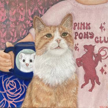 Original Contemporary Cats Painting by René Hein