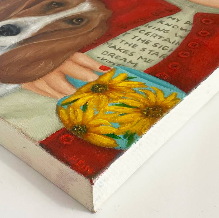 Original Contemporary Dogs Painting by René Hein