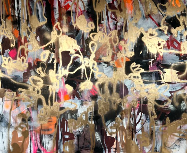 Original Abstract Expressionism Abstract Painting by Maria Esmar