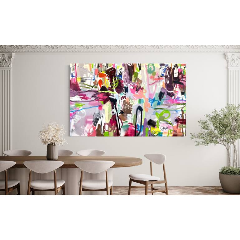 Original Abstract Expressionism Abstract Painting by Maria Esmar