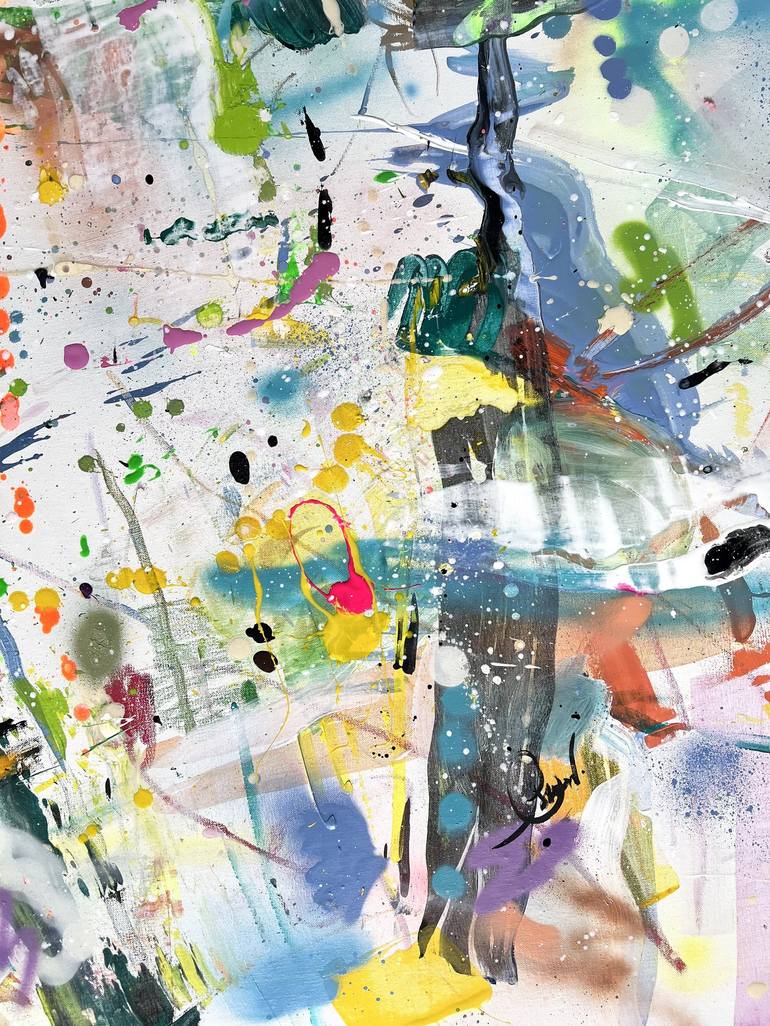 Original Abstract Expressionism Abstract Painting by Maria Esmar