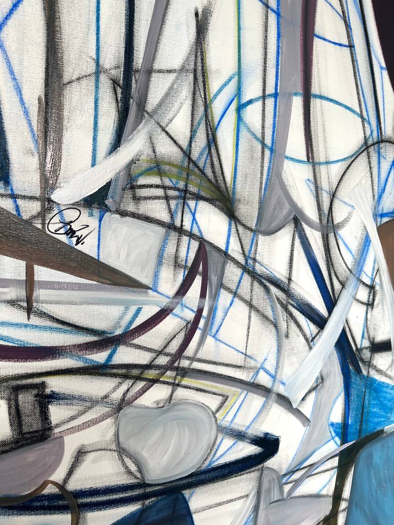 Original Abstract Expressionism Abstract Painting by Maria Esmar
