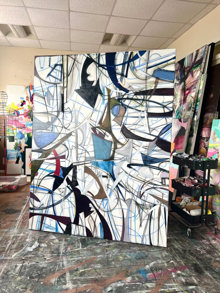 Original Abstract Expressionism Abstract Painting by Maria Esmar