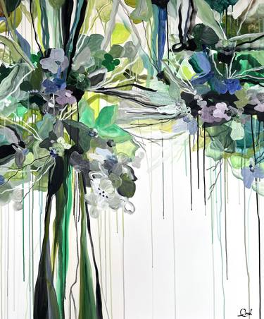 Original Abstract Floral Paintings by Maria Esmar