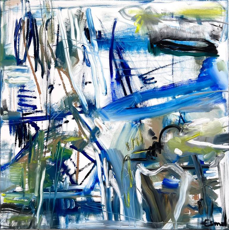 Original Abstract Expressionism Abstract Painting by Maria Esmar