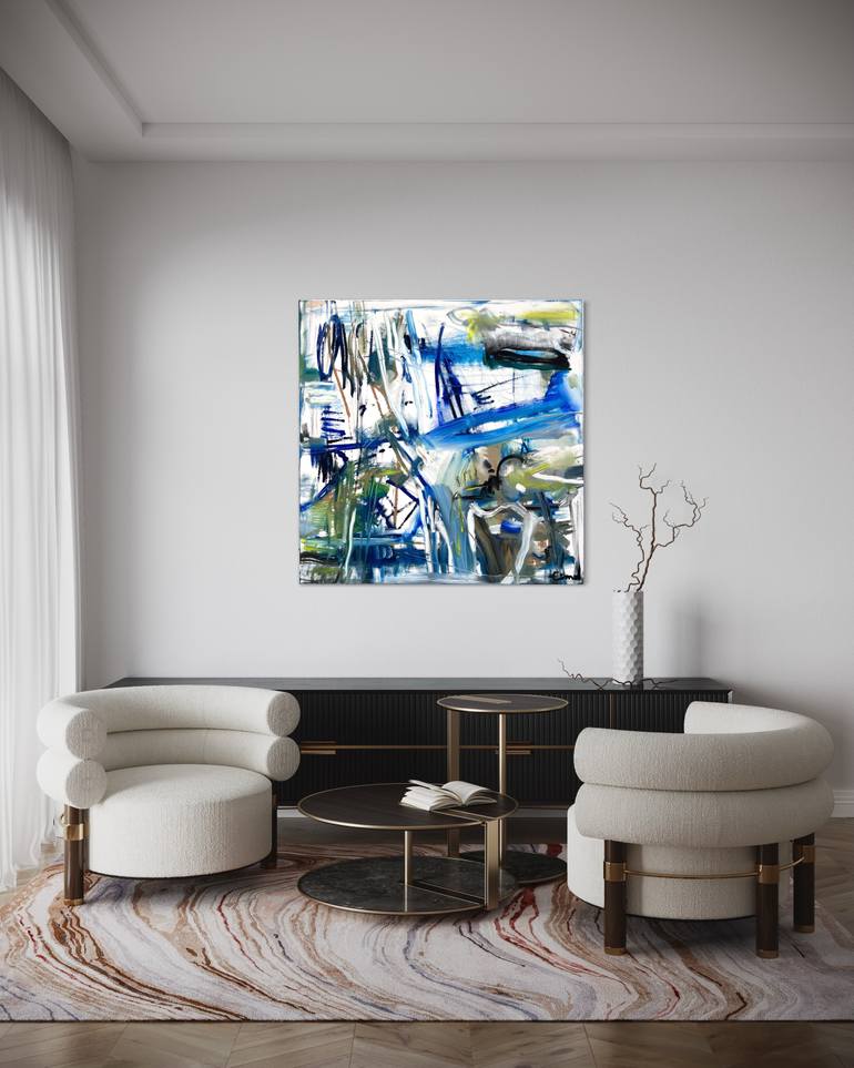 Original Abstract Expressionism Abstract Painting by Maria Esmar