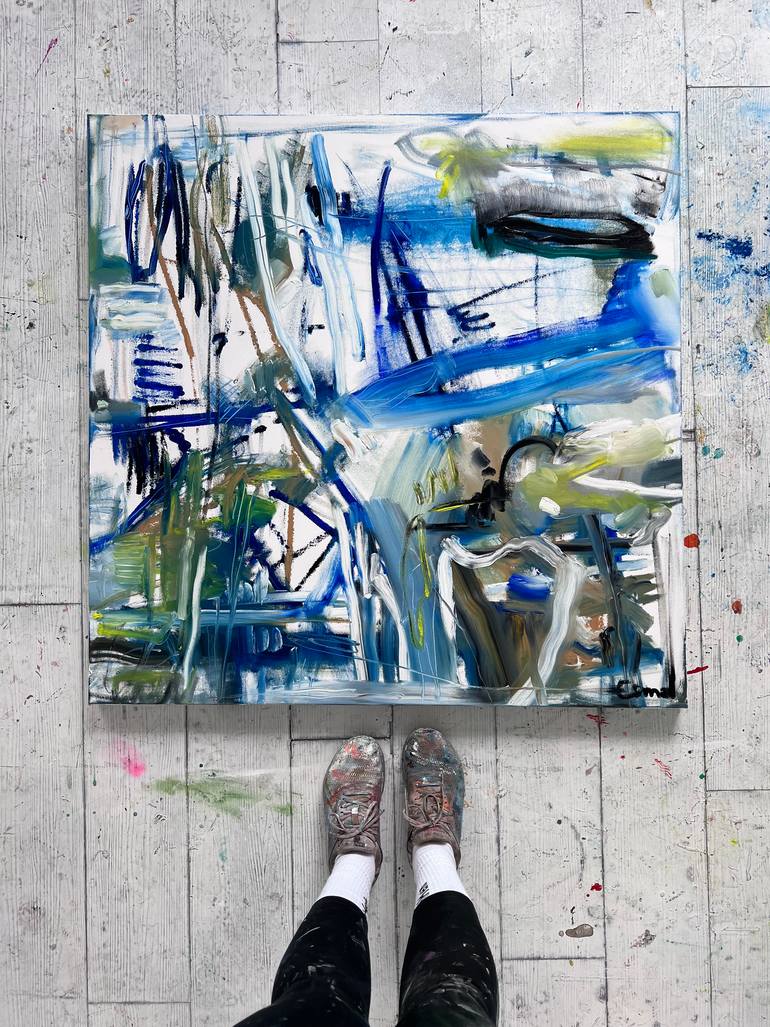 Original Abstract Expressionism Abstract Painting by Maria Esmar