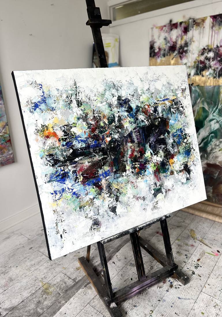 Original Abstract Expressionism Abstract Painting by Maria Esmar