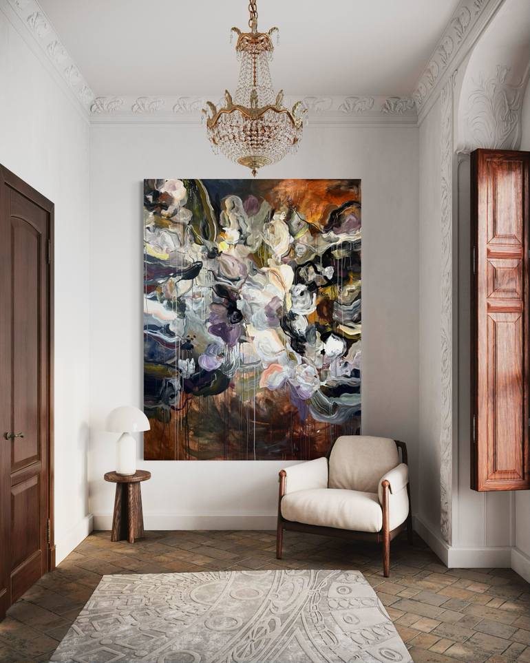 Original Abstract Expressionism Abstract Painting by Maria Esmar