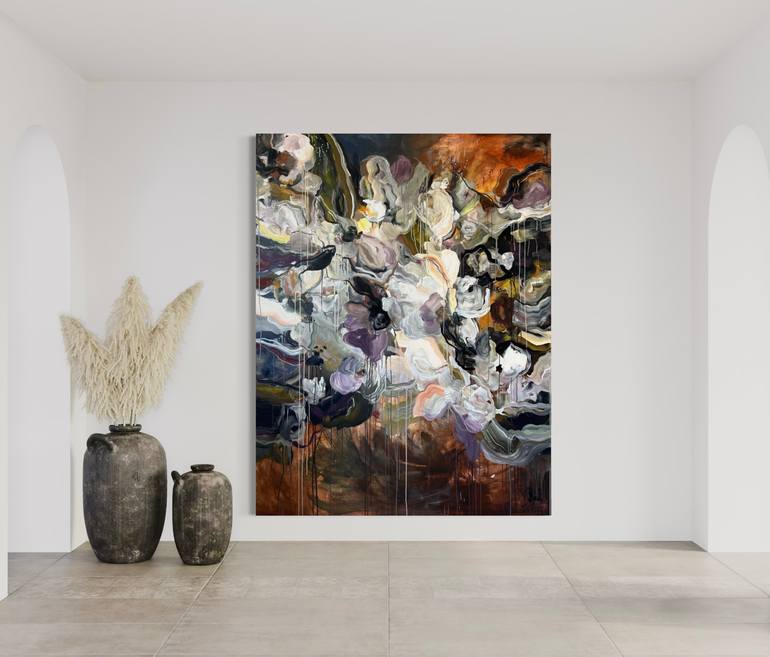 Original Abstract Expressionism Abstract Painting by Maria Esmar