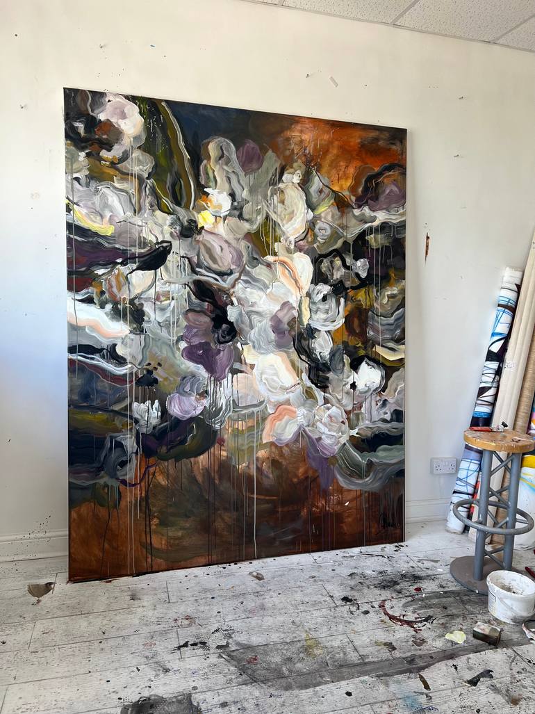 Original Abstract Expressionism Abstract Painting by Maria Esmar