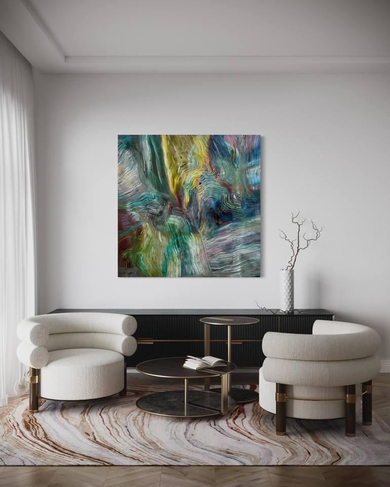 Original Abstract Expressionism Abstract Painting by Maria Esmar