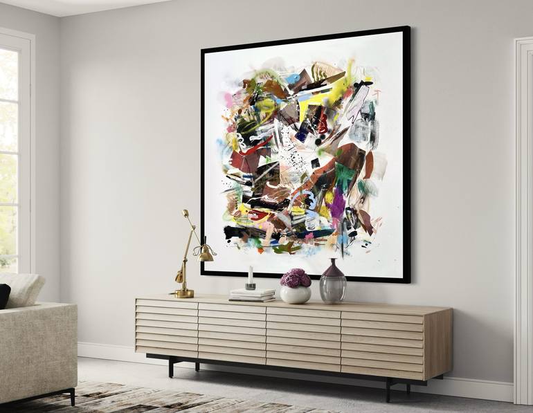 Original Abstract Expressionism Abstract Painting by Maria Esmar