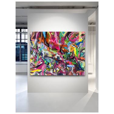 Original Abstract Expressionism Abstract Painting by Maria Esmar