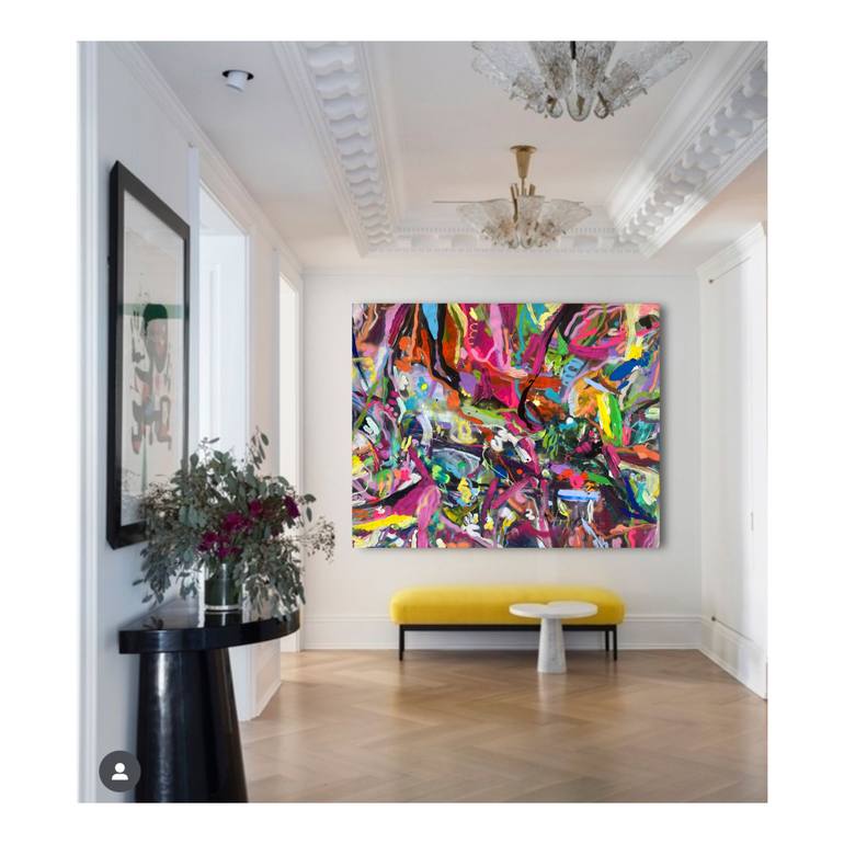 Original Abstract Expressionism Abstract Painting by Maria Esmar