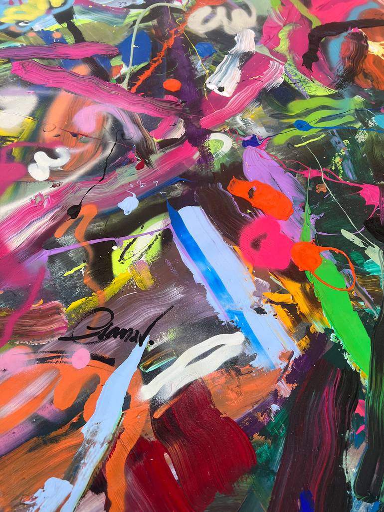 Original Abstract Expressionism Abstract Painting by Maria Esmar