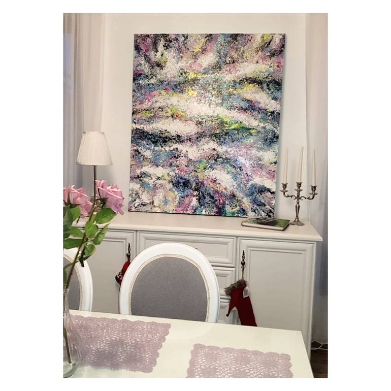 Original Abstract Expressionism Abstract Painting by Maria Esmar