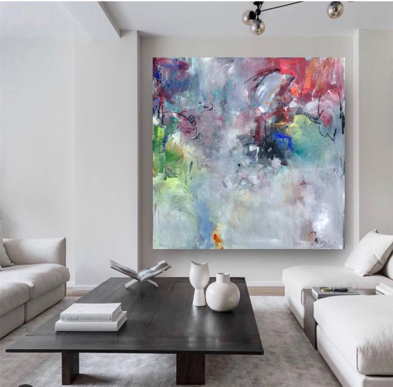 Original Abstract Expressionism Abstract Painting by Maria Esmar