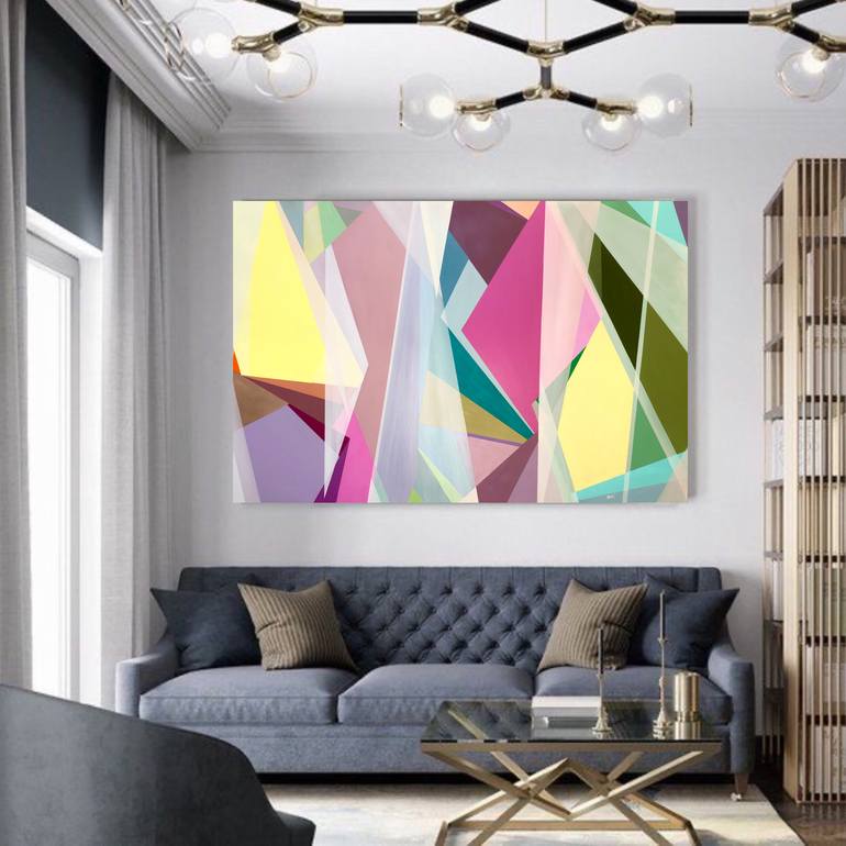 Original Abstract Geometric Painting by Maria Esmar