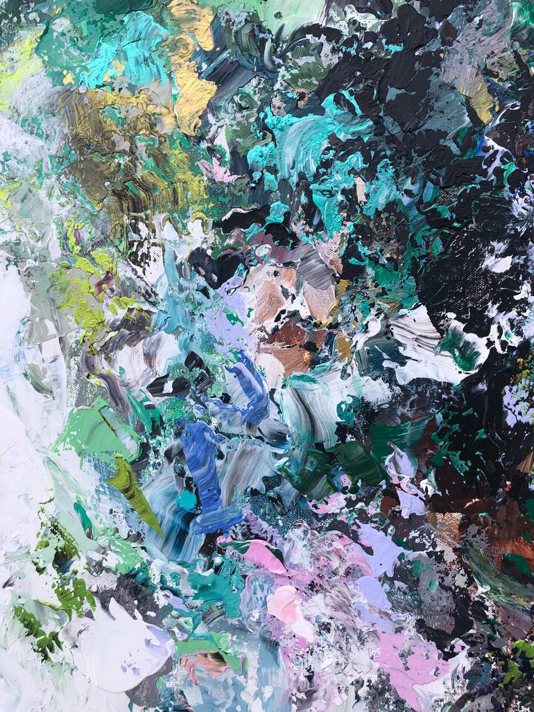 Original Abstract Expressionism Abstract Painting by Maria Esmar